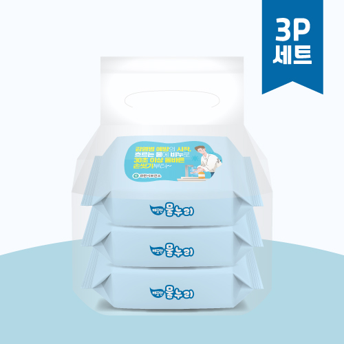 스카이(무광) 휴대용 물티슈 40매 3P 번들팩 세트