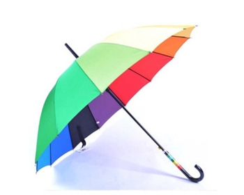 55폰지 14K 무지개 곡자손잡이 우산