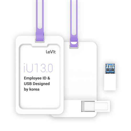 레빗 iU1 사원증 카드홀더 USB 3.0 메모리 겸용 [16~256G]
