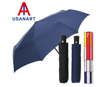 우산아트 3단 폰지(블랙,곤색) 완전자동 우산
