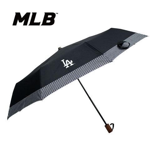 MLB 3단 수동 LA보더패턴 우산