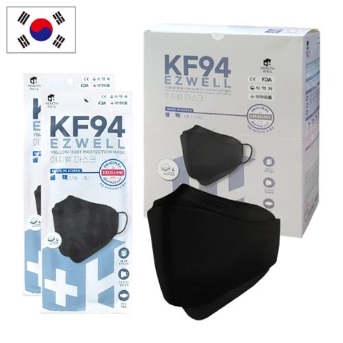 [국산] KF94 이지웰 마스크 대형 블랙