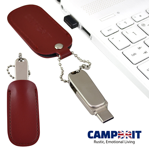 [캠브리트] 가죽 지갑형 C타입 USB 16G~128G (WCT01)