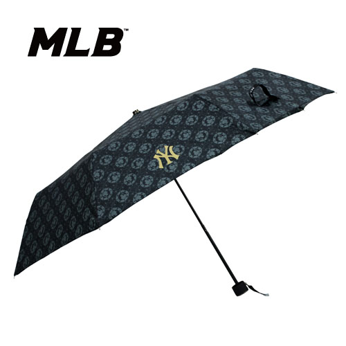 MLB 3단 수동 원형로고패턴 우산