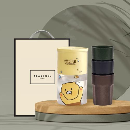 시즈넬 선물세트 커피가루컵(3개)+카카오 가습기250ml