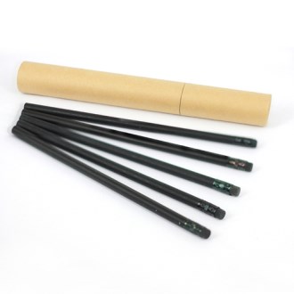 흑목원형지우개연필5P세트(크라프트지)