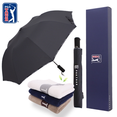 PGA 2단 로고바이어스+130g 면사타올 우산선물세트 [특판상품]