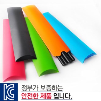 고급흑목원형미두연필 종이케이스5p