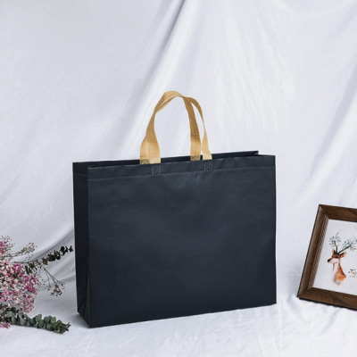 심플 부직포 가방 다용도백 쇼핑백 10p(네이비) (45x33cm)